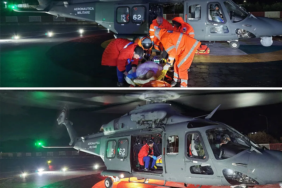 Corsa contro il tempo ad Ischia: soccorso aereo notturno salvavita del 15° Stormo con un elicottero HH-139B - brigatafolgore.net