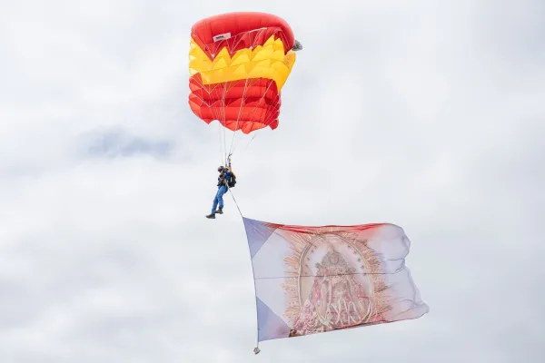 Spain, Exciting Parachuting Display in the Canaries
