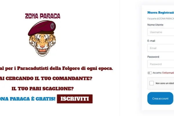 ZONA PARACA, the Social Network for Paratroopers of the Folgore from Every Era