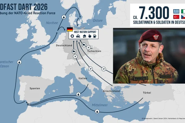 Gen. Mandolesi: ARF pronta a intervenire — Forze NATO in movimento a STEADFAST DART 26
