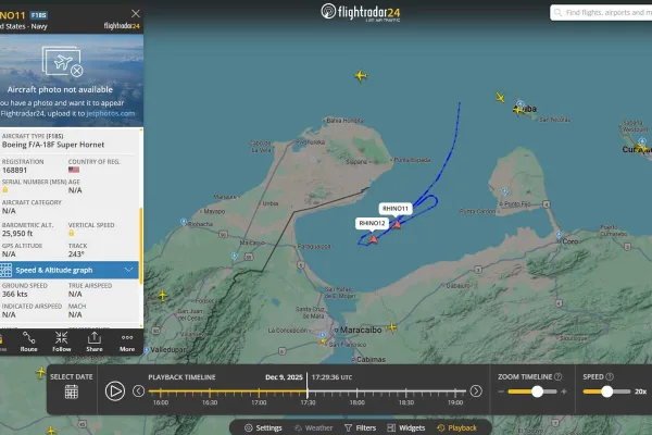 US-Venezuela Crisis: Two US F-18 Fighters Enter Venezuelan Territory. Tension at Peak Levels.