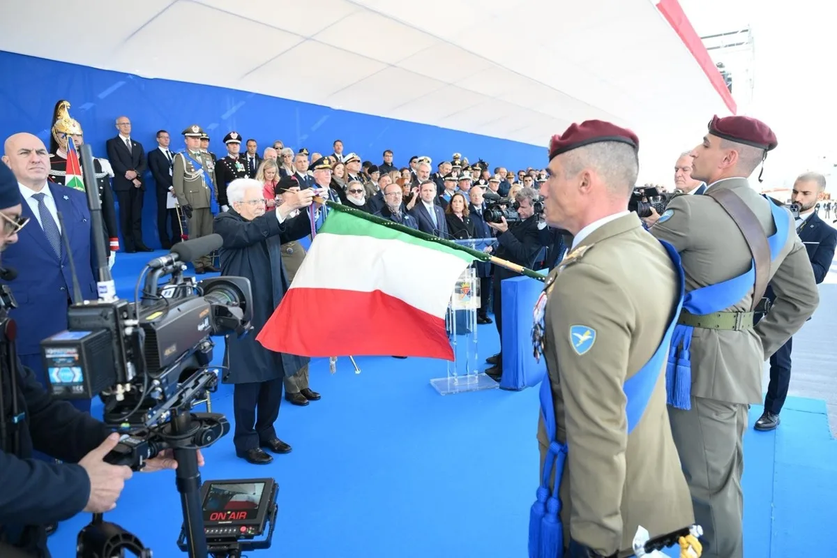 Awarding of the Knight's Cross of the Military Order of Italy to the War Flag of the 183rd Paratroopers Regiment “Nembo” - Copyright Italian Army